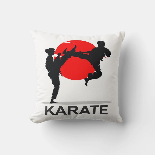 Almofada Artes marciais Karate Combate Lutando ou Disparand (Frente)