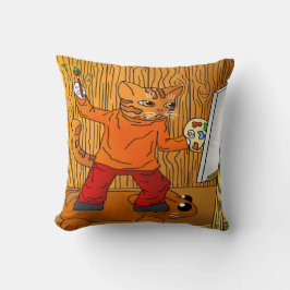 Almofada Artista Painter Cat