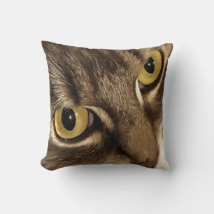 Almofada Artístico Fecha Olhos de Retrato de Gato e Nariz