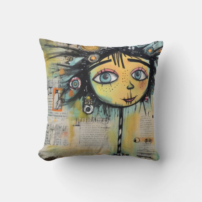 Almofada ArtLady 28 Encantada e aflita (Frente)