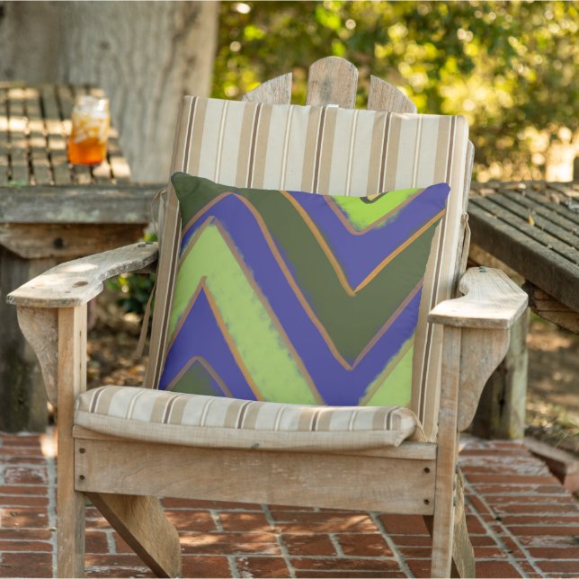 Almofada Artsy Roxo Real Verde  (Cadeira)