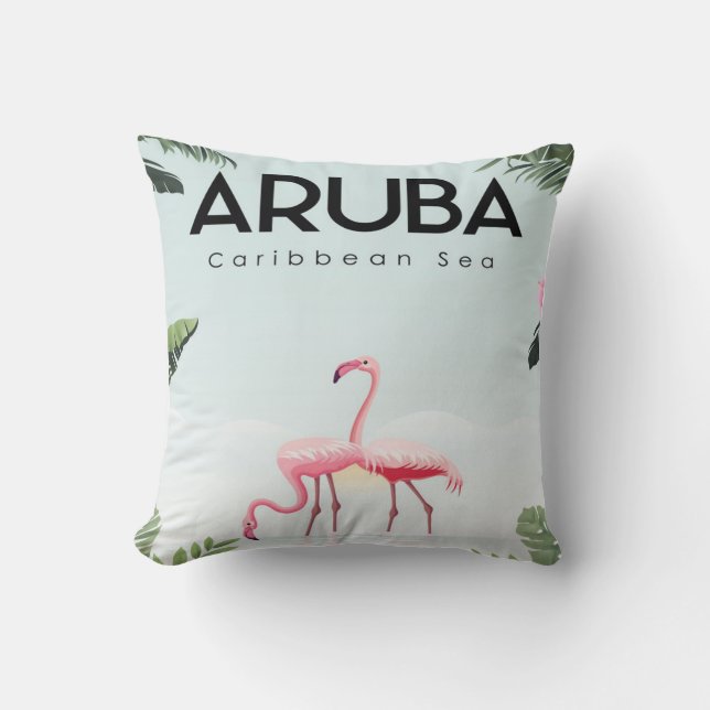 Almofada Aruba Caribe Sea Flamingo | Funny Flamingo (Frente)