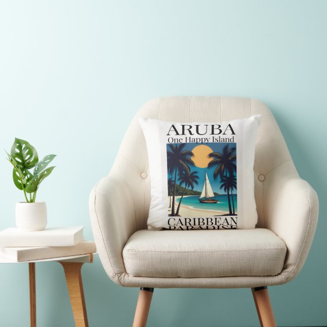 Almofada Aruba Uma Ilha Feliz (Cadeira)