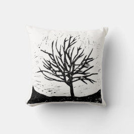 Almofada Árvore autóctone Lino Impressão