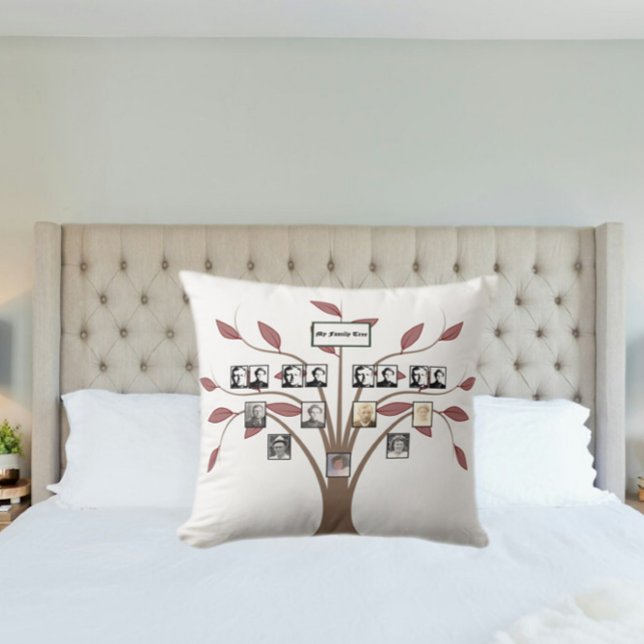 Almofada Árvore da família Whispy Red Leaf, foto de quatro  (Criador carregado)