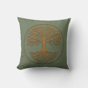Almofada Árvore da vida Travesseiro decorativo geométrico s