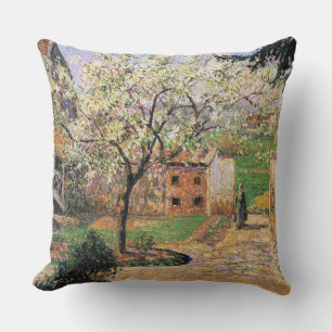 Almofada Árvore de ameixa de flores, Eragny Camille Pissarr