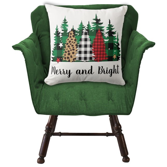 Almofada Árvore de impressão do Leopardo da feliz e do Brig (Criador carregado)