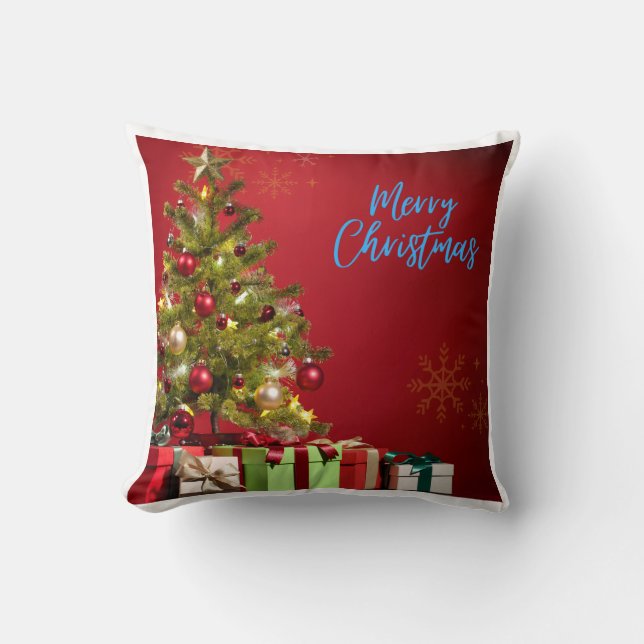 Almofada Árvore de Natal Alegre wi (Frente)