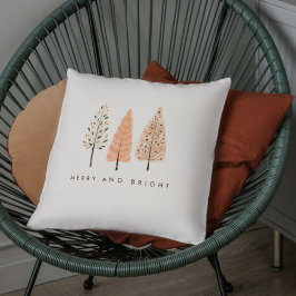 Almofada Árvore de Natal Boho Minimalista Alegre e Brilhant
