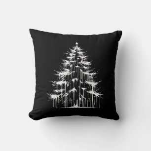 Almofada Árvore de Natal Branca Chic Gótico Pingando Sofrim