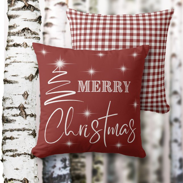 Almofada Árvore de Natal Branca e Simplificada (Criador carregado)