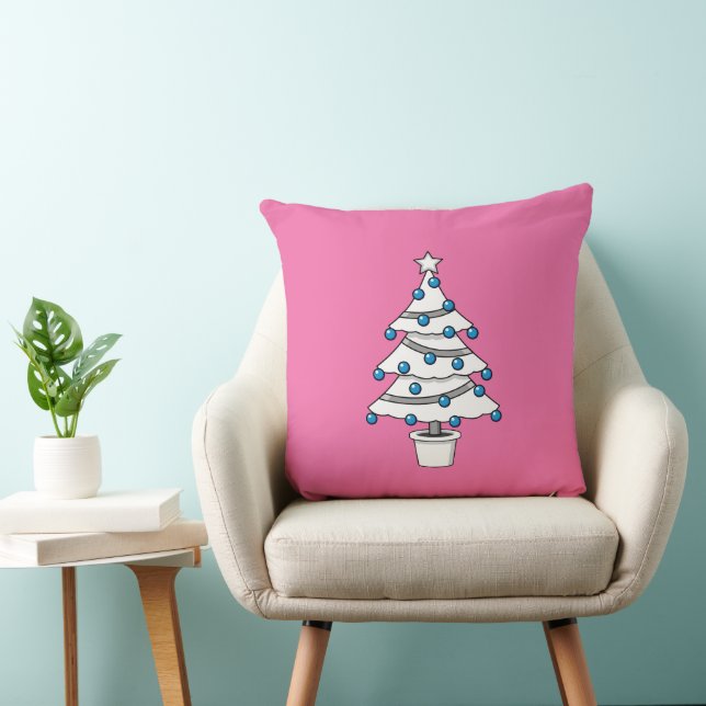 Almofada Árvore de Natal Branco (Cadeira)