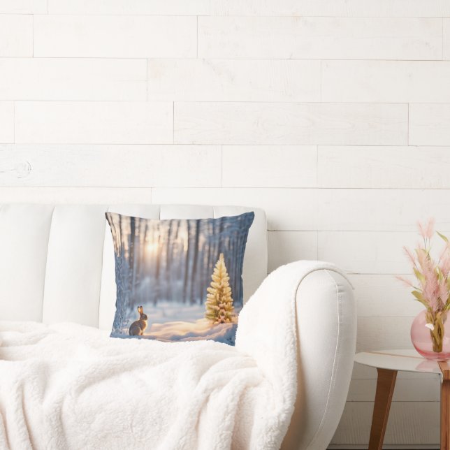 Almofada Árvore De Natal Com Coelhinho (Sofá)