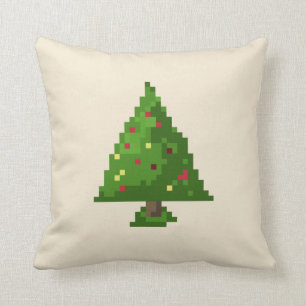 Almofada Árvore de Natal de 8 bits do pixel do Geek