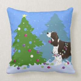 Almofada Árvore de Natal de Decoração do Spaniel Brown Spri