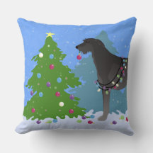 Árvore de Natal de Deerhound escocês na floresta