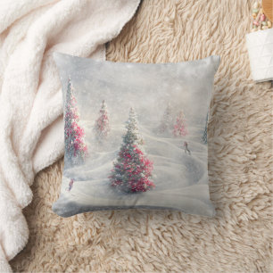 Almofada Árvore de Natal de Neve Decorativa