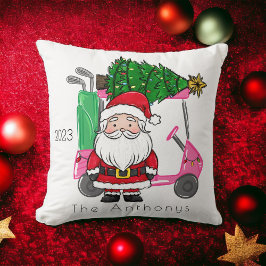 Almofada Árvore de Natal de Papais noeis de Golfe Rosa Pers