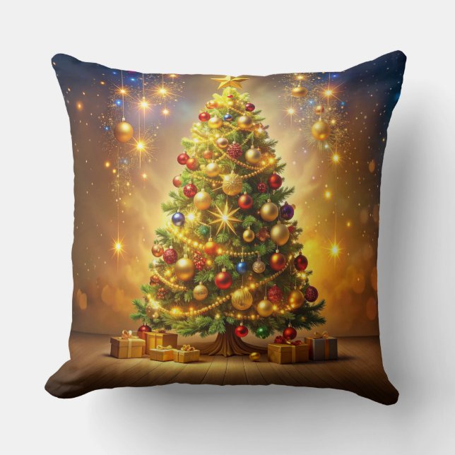 Almofada Árvore de Natal Decorada (Frente)