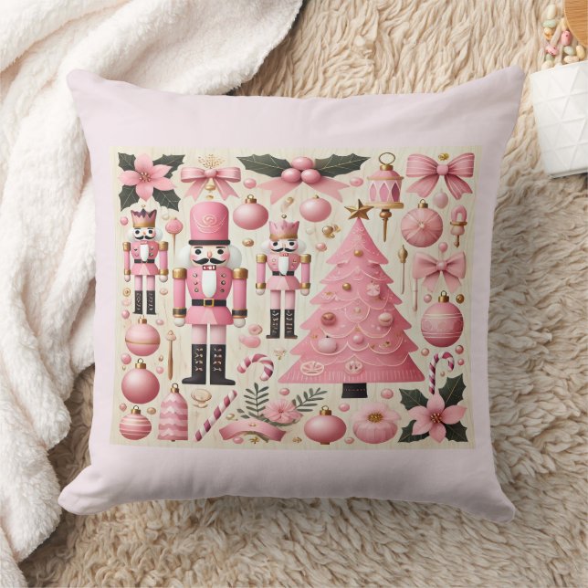 Almofada Árvore de Natal do Quebra-Nozes Rosa  (Cobertor)