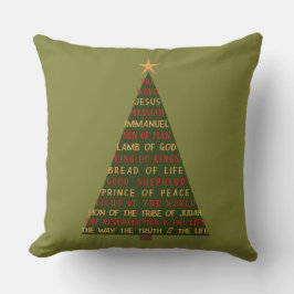 Almofada Árvore de Natal dos Nomes de Jesus