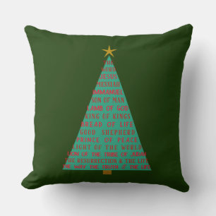 Almofada Árvore de Natal dos Nomes de Jesus