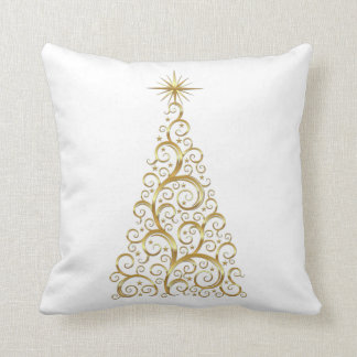 Almofada Árvore de Natal Dourado