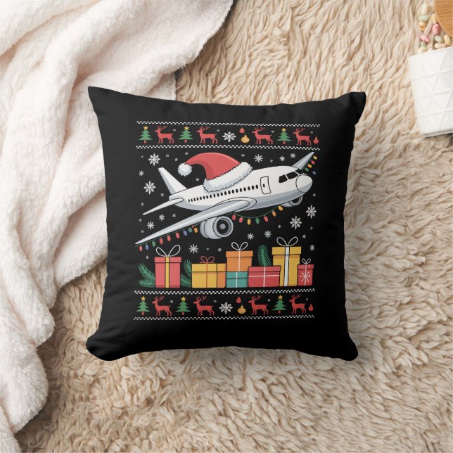 Almofada Árvore de Natal engraçada com iluminação Santa Avi (Cobertor)