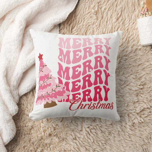 Almofada Árvore de Natal Feliz e Dupla face (Cobertor)