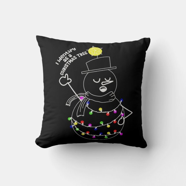 Almofada Árvore de Natal Homem de Neve (Frente)