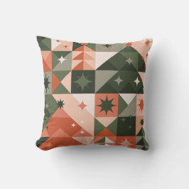 Almofada Árvore de Natal Mínima e Geometria das Estrelas