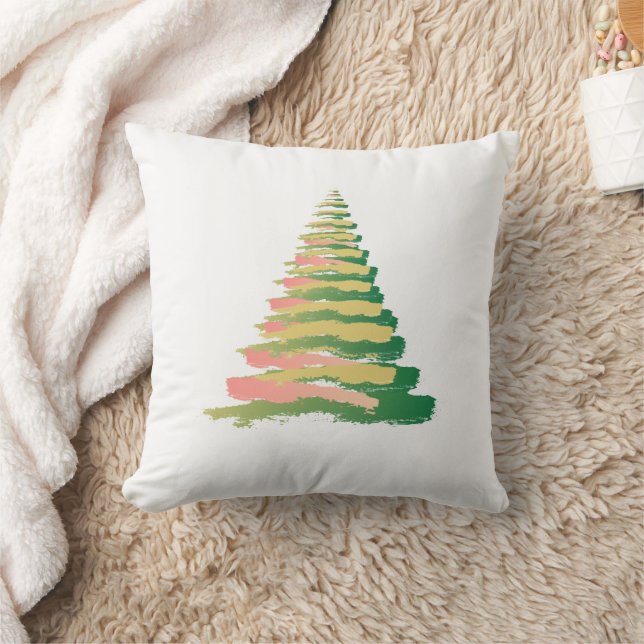 Almofada Árvore de Natal Minimalista a Pincelada (Cobertor)