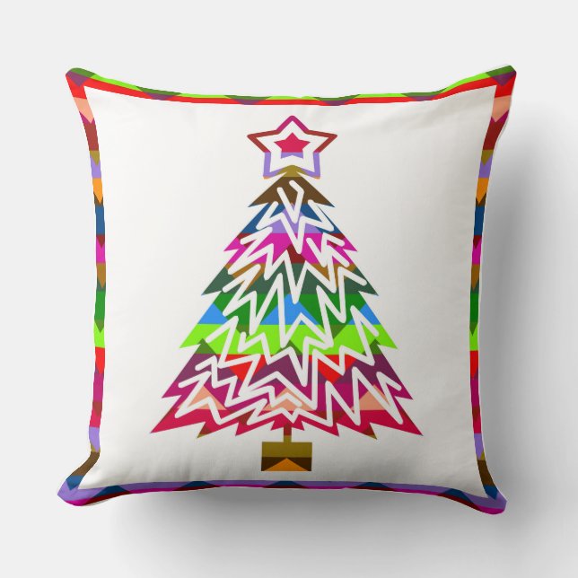 Almofada Árvore de Natal Multicolor (Frente)