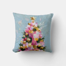 Árvore de Natal Rosa e Dourada Impasto