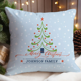 Almofada Árvore de Natal Simples com Nome Personalizado