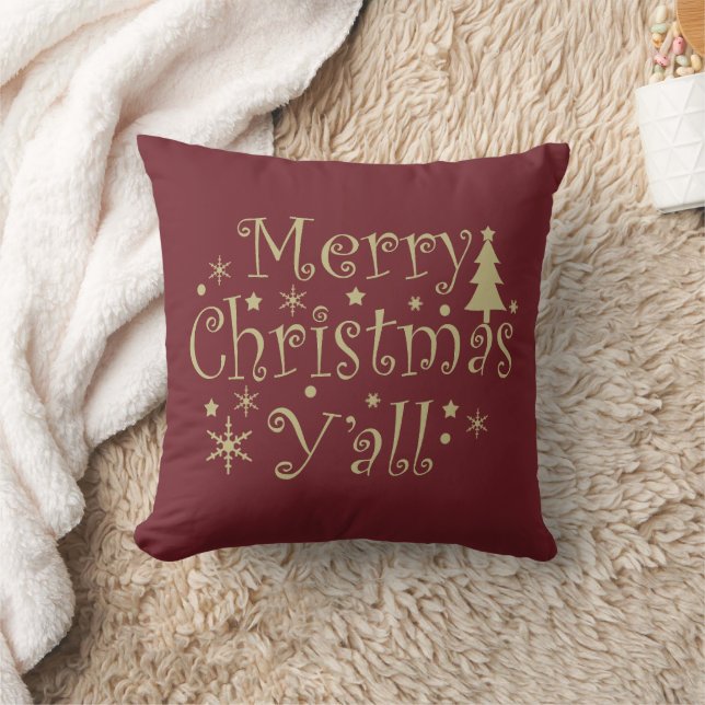 Almofada Árvore de pinheiro decorada Feliz Natal  (Cobertor)