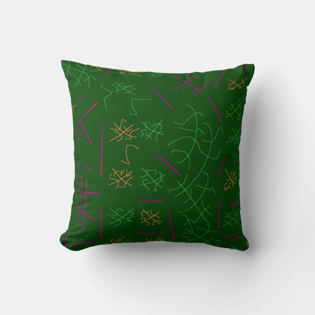 Almofada Árvore deixa arte verde inspirada design calma (Frente)