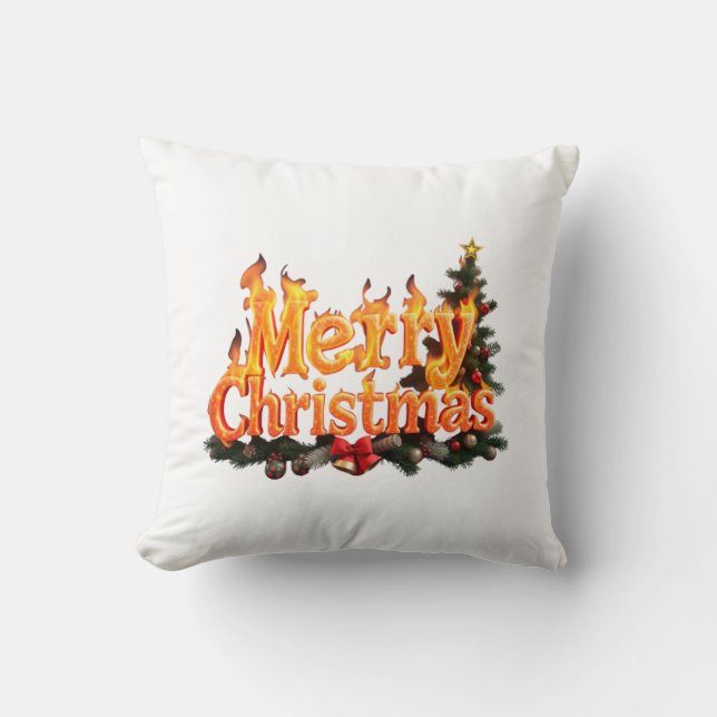 Almofada Árvore Feliz de Natal (Frente)