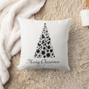 Almofada Árvore Negra de Natal Moderna