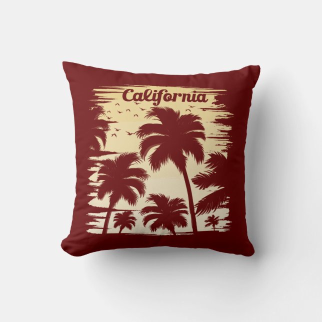Almofada Árvore Palm da Califórnia (Frente)