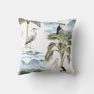 Almofada Árvore Palm da Ilha Vintage do Havaí