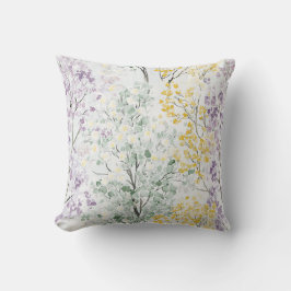 Almofada Árvores Amarelas Verdes Lavanda