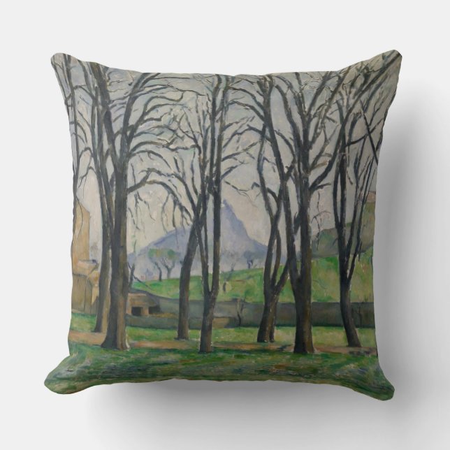 Almofada Árvores de castanha de Paul Cezanne | em Jas de (Frente)