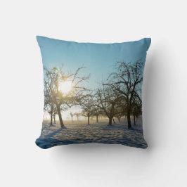 Almofada Árvores de inverno ao nascer do sol