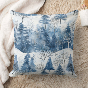 Almofada Árvores de Natal Blue White Mountain