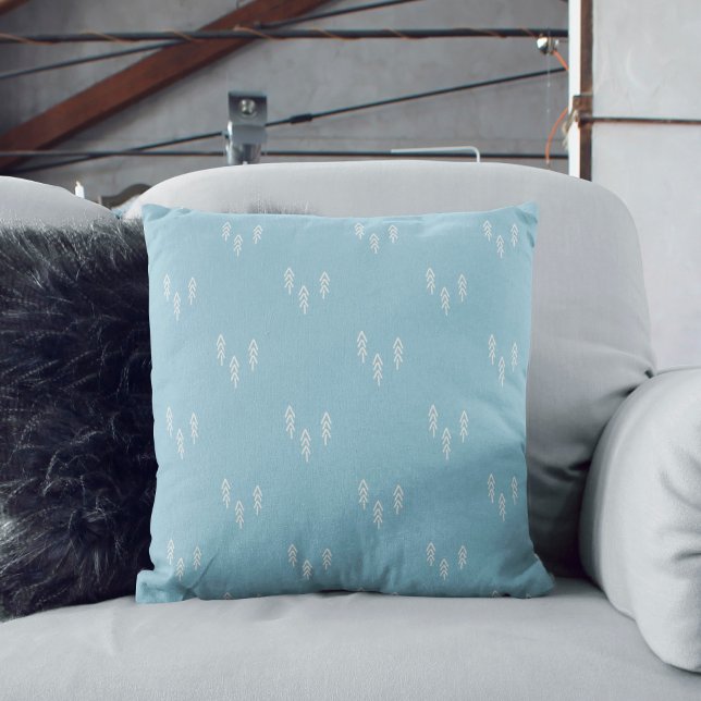 Almofada Árvores de Natal em Travesseiro lombar azul e bran (Criador carregado)