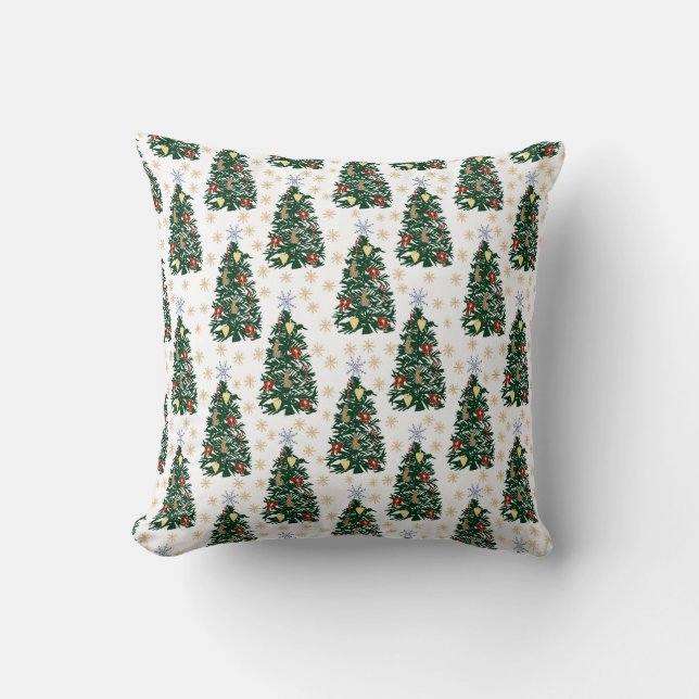 Almofada Árvores de Natal - Férias festivas (Frente)
