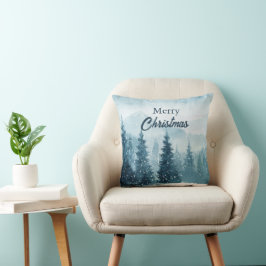 Almofada Árvores de Natal Nevadas 