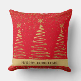 Almofada Árvores elegantes de luxo tradicionais, douradas e